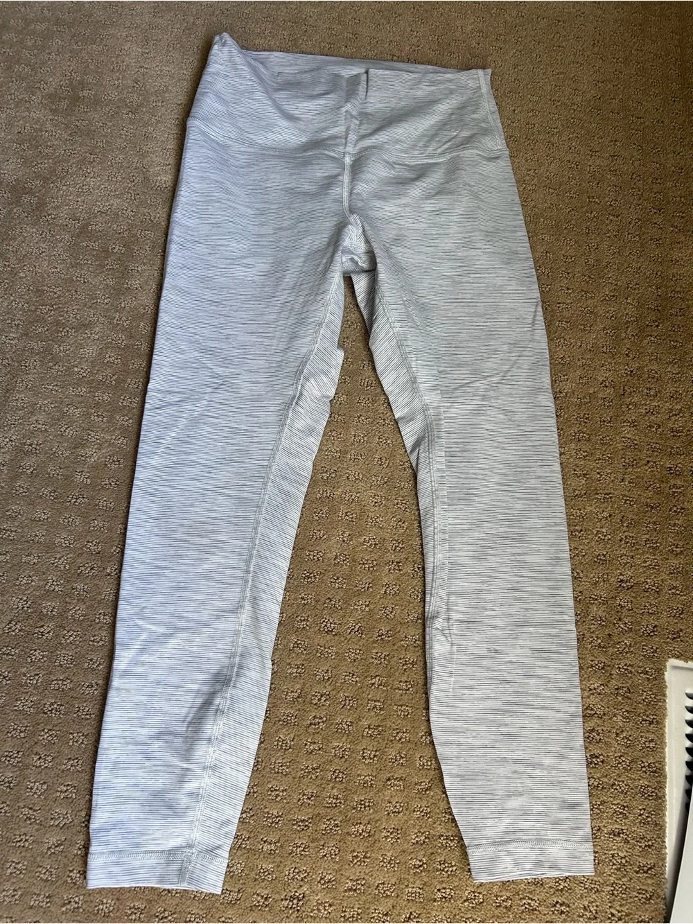 Women lulu lemon size 10 white w  Gray Leggings
